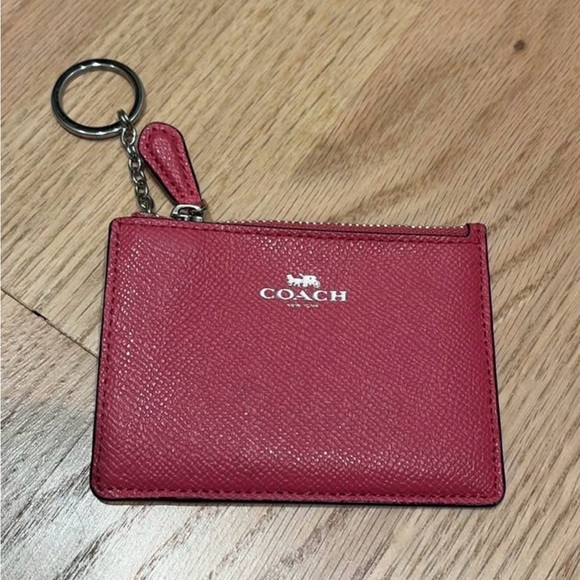 Coach Handbags - Coach Pink Leather Keychain Pouch
